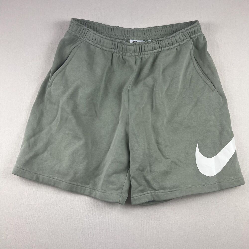 Nike Shorts Mens 2XL Green Swoosh Logo Athletic Casual Drawstring Pockets